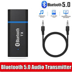 QLECMSGSW Driver-Free Bluetooth 5.0 Audio Transmitter Dongle