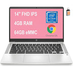 HP Flagship Chromebook 14 FHD IPS Renewed Laptop