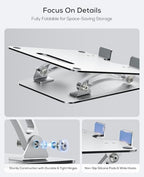 Nulaxy Ergonomic Adjustable Foldable Laptop Riser Stand