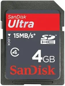 SanDisk SDSDRH-004G-P36 Ultra 4GB SDHC Memory Card