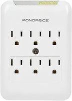 Monoprice 109196 Surge Protector 6 Outlet Wall Tap