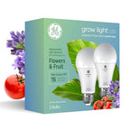 GE 93130546 Grow Light A19 LED Bulb 2-Pack