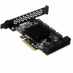 MEKTRIQEC 10-Port SATA 3.0 PCIe Storage Expansion Card