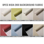 Qlisjxov 8-Piece Non-Wrinkle Product Photography Backdrops