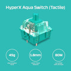 HyperX HX-KB7AQX-US-cr Alloy Origins Aqua Keyboard