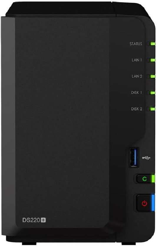 Synology DS220+: 24TB NAS Server, Celeron, 6GB RAM, Dual LAN