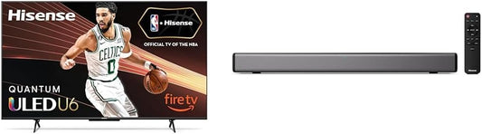 Hisense 75" 75U6HF 4K ULED Fire TV & 2.1 Soundbar