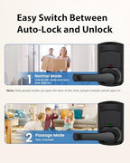 HIDALIFE Smart Keypad Door Lock with Handle and App Control