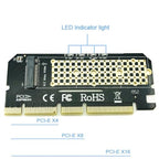 CFNXKTWBR PCIe x16 to M.2 NVMe SSD Adapter Card with LED