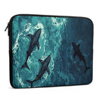 Nhdotdfs Marine Life Neoprene Laptop Sleeve, Teal & Black
