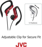 JVC HAEBR80R Sports Clip Headphones Red