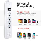 GE 36391 4-Outlet Surge Protector 2 USB Ports