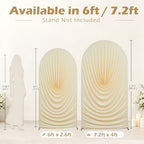 HANGING BULBS Beige Waterfall Arch Backdrop Cover Set