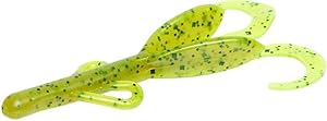Zoom Baby Brush Hog Fishing Lure, Chartreuse Pumpkin