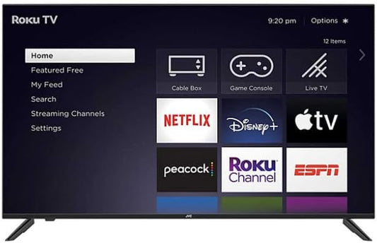 JVC LT-50MAW625 50-Inch 4K UHD Roku Smart TV (Renewed)