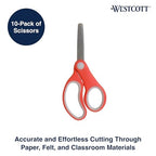 Westcott 55844 Kids' Safety Scissors 5-Inch Blunt Tip 10-Pack