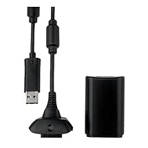 Microsoft NUF-00001 Xbox 360 Play and Charge Kit - Black