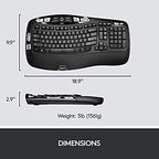 Logitech 920-008001 MK570 Wireless Wave Keyboard and Mouse Combo