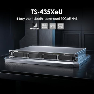 QNAP TS-435XeU Short-Depth 4-Bay Rackmount NAS