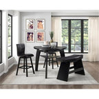 Lexicon Hillshaw Brown Upholstered Pub Height Bench