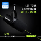 Shure MV7-S-cr Silver USB Podcast Microphone