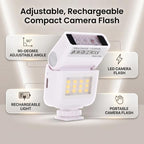 Sanpyl On-Camera LED Video Flash with 90-Degree Tilt Head