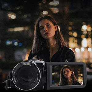CENGNIAN 1080P Video Camera Camcorder with Rotating Screen