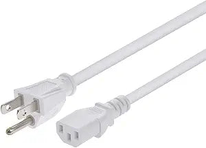 Monoprice 143180 3ft White Power Cord - NEMA 5-15P to C13