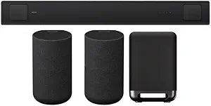 Sony HT-A5000 - 5.1.2 Dolby Atmos Soundbar - SA-RS5 Rear Speakers - SA-SW5 Subwoofer Bundle