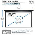 Elite Screens ELECTRIC110H2 110-Inch Motorized Projector Screen