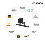 Sony HT-A5000 5.1.2ch Soundbar with SA-SW5 Subwoofer