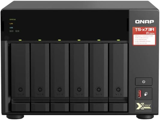 QNAP TS-673A-8G 6-Bay NAS 2.5GbE Ports PCIe Slots