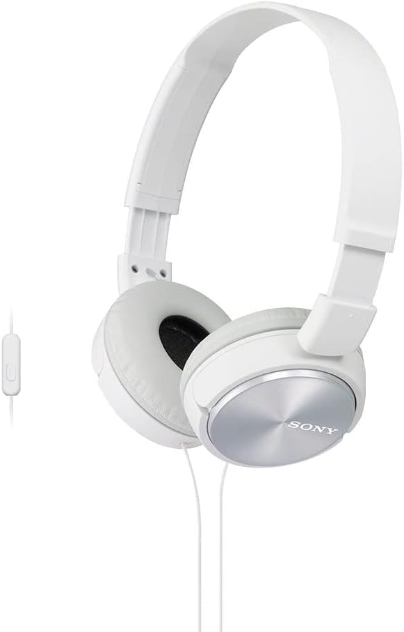 Sony MDRZX310AP White Over-Ear Headphones with Mic — main product image