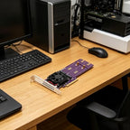 FEHUZHU ASM2824 Drive Bay Expansion Card with Cooling Fan