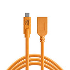 Tether Tools CUCA415-ORG USB-C Extender Cable 15ft Orange