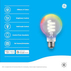 GE CLEDG256CDGS-2T CYNC G25 Smart LED Bulb 2-Pack