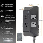 GE 73777-RF1 UltraPro 5-Outlet USB Surge Protector