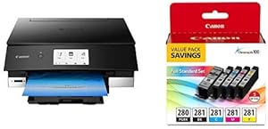 Canon TS8220 Wireless Photo Printer Ink Bundle
