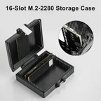 Aukuoy 16-Slot M.2 2280 SSD Storage Box with Lock