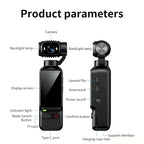 Generic 2.5K Pocket Action Camera with 180° Rotating Lens