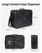 Luxtude Extra Large Hard Camera Case with Customizable Foam