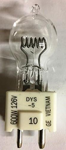 GE DYS-5 QUARTZLINE 600W 126V Projection Lamp — main product image
