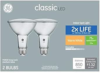 GE 45032 Classic LED Dimmable PAR30 Spot Light Bulbs 2-Pack