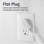 GE 57366 8ft Extension Cord 2-Pack - 3 Outlet Grounded