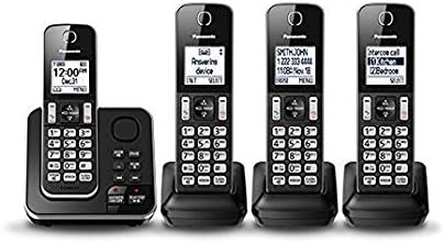 Panasonic KX-TGD394B DECT 6.0 Cordless Phone 4 Handsets Renewed