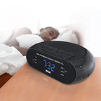 RCA RC207A USB Charging Clock Radio Blue LED