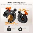 K&F Concept Motorcycle Handlebar Clamp Mount with 360° Ball Head