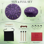 FQMQIVY 8-Note Steel Tongue Drum for Sound Healing