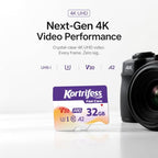 Kortrifess 32GB microSDXC UHS-I U3 V30 Memory Card
