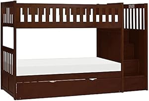 Lexicon Rowe Cherry Wood Bunk Bed with Trundle